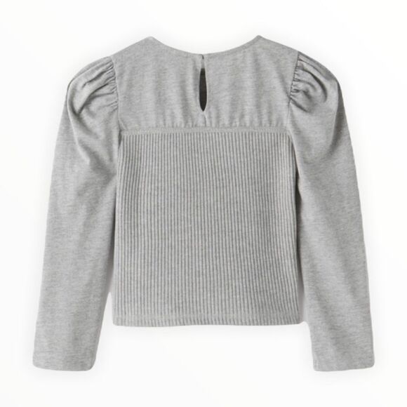 ZARA Kids | Gray | Combination Ribbed Top - Picture 3 of 6
